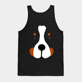 Bernese Mountain Dog Face Silhouette Tank Top